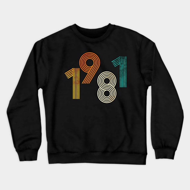 1981 Retro Crewneck Sweatshirt by Mila46